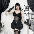 Lace Triangle Cup Cami Top for Modern Goth Aesthetic