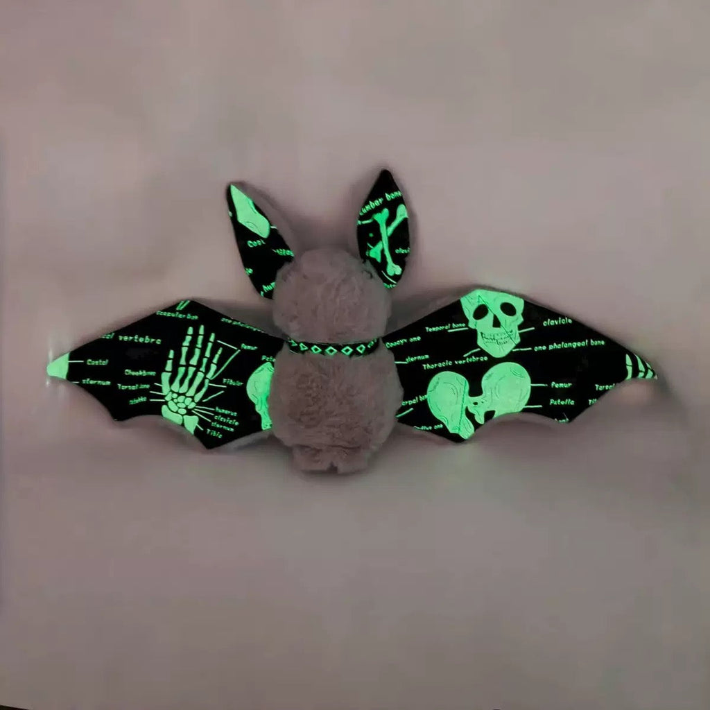 Halloween Glow-in-the-Dark Skeleton Bat Plush Toy